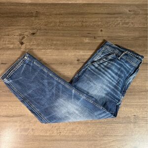 NWT American Eagle Men’s Dark Indigo Carpenter Denim Jeans 36x32